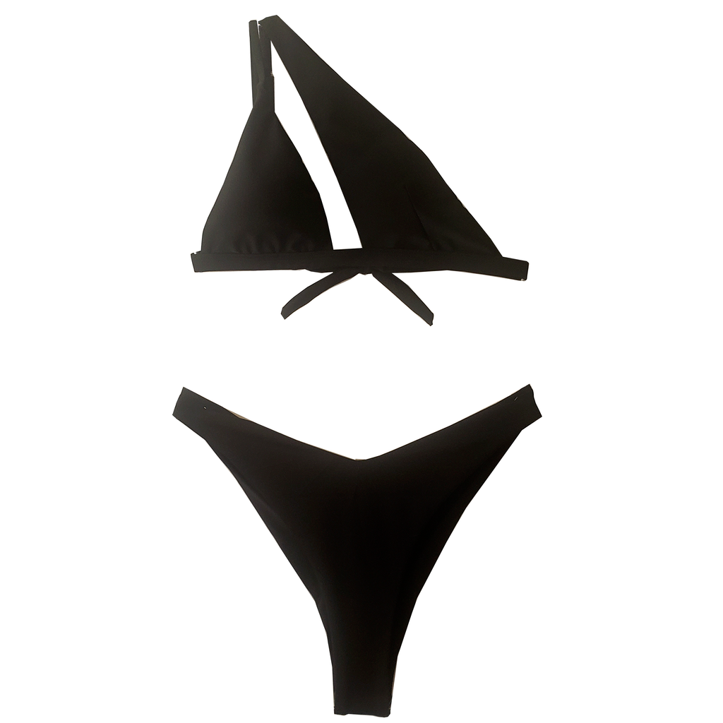 Bikini con top asimetrico