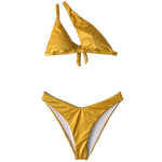 Bikini dorado metalico